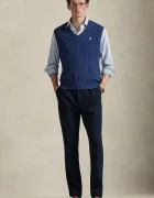 Polo Ralph Lauren Памучен елек мъжки в тъмносиньо 710B13895