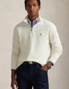 Polo Ralph Lauren Памучен пуловер 40/1 DBL KNIT JACQ мъжки в бежово с поло 710P07411004