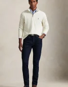 Polo Ralph Lauren Памучен пуловер 40/1 DBL KNIT JACQ мъжки в бежово с поло 710P07411004