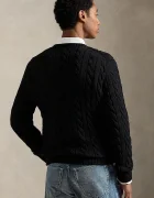 Polo Ralph Lauren Памучен пуловер мъжки в черно от топла материя 710775885012