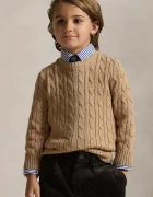 Polo Ralph Lauren Памучен пуловер в кафяво 322702674082