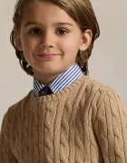 Polo Ralph Lauren Памучен пуловер в кафяво 322702674082