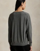 Polo Ralph Lauren Памучен пуловер в сиво от лека материя 211972105