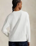 Polo Ralph Lauren Памучна блуза с дълги ръкави в бяло 211967105