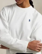 Polo Ralph Lauren Памучна блуза с дълги ръкави в бяло 211967105