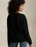 Polo Ralph Lauren Памучна блуза с дълги ръкави в черно 211967105
