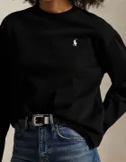 Polo Ralph Lauren Памучна блуза с дълги ръкави в черно 211967105