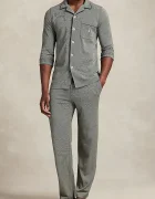 Polo Ralph Lauren Памучна пижама в сиво с десен 714954321