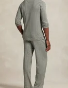 Polo Ralph Lauren Памучна пижама в сиво с десен 714954321