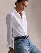 Polo Ralph Lauren Памучна риза дамска в бяло със стандартна кройка с класическа яка 211891376
