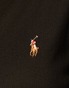 Polo Ralph Lauren Памучна риза дамска в черно със стандартна кройка с класическа яка 211664427010