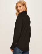 Polo Ralph Lauren Памучна риза дамска в черно със стандартна кройка с класическа яка 211664427010