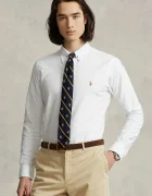 Polo Ralph Lauren Памучна риза мъжка в бяло със стандартна кройка с яка с копче 710792041