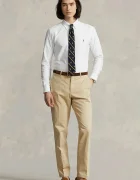 Polo Ralph Lauren Памучна риза мъжка в бяло със стандартна кройка с яка с копче 710792041