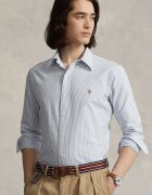 Polo Ralph Lauren Памучна риза мъжка в синьо със стандартна кройка с яка с копче 710792041