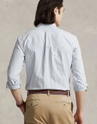 Polo Ralph Lauren Памучна риза мъжка в синьо със стандартна кройка с яка с копче 710792041