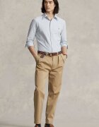 Polo Ralph Lauren Памучна риза мъжка в синьо със стандартна кройка с яка с копче 710792041