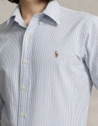 Polo Ralph Lauren Памучна риза мъжка в синьо със стандартна кройка с яка с копче 710792041