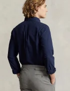 Polo Ralph Lauren Памучна риза мъжка в тъмносиньо с кройка по тялото с яка с копче 710767828