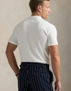 Polo Ralph Lauren Памучна тениска с яка в тъмносиньо с изчистен дизайн 710968951