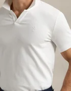 Polo Ralph Lauren Памучна тениска с яка в тъмносиньо с изчистен дизайн 710968951