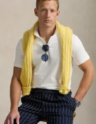 Polo Ralph Lauren Памучна тениска с яка в тъмносиньо с изчистен дизайн 710968951
