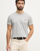 Polo Ralph Lauren Памучна тениска в сиво с изчистен дизайн 714844756