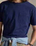 Polo Ralph Lauren Памучна тениска в тъмносиньо с изчистен дизайн 710977904