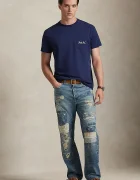 Polo Ralph Lauren Памучна тениска в тъмносиньо с принт 710B16610