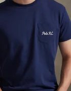 Polo Ralph Lauren Памучна тениска в тъмносиньо с принт 710B16610