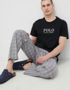 Polo Ralph Lauren Памучно горнище на пижама с къси ръкави в черно с принт 714899613