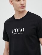 Polo Ralph Lauren Памучно горнище на пижама с къси ръкави в черно с принт 714899613