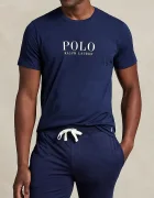 Polo Ralph Lauren Памучно горнище на пижама с къси ръкави в тъмносиньо с принт 714899613
