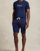 Polo Ralph Lauren Памучно горнище на пижама с къси ръкави в тъмносиньо с принт 714899613