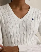 Polo Ralph Lauren пуловер дамски от памук бял 211971870