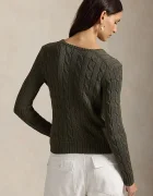 Polo Ralph Lauren пуловер дамски от памук зелен 211971870