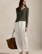 Polo Ralph Lauren пуловер дамски от памук зелен 211971870