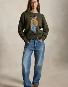 Polo Ralph Lauren пуловер дамски от памук зелен 211B17762