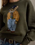 Polo Ralph Lauren пуловер дамски от памук зелен 211B17762