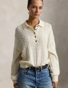 Polo Ralph Lauren пуловер дамски от вълна бежов 211B17767
