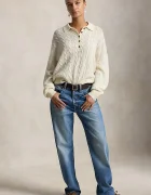 Polo Ralph Lauren пуловер дамски от вълна бежов 211B17767