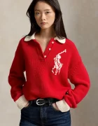 Polo Ralph Lauren пуловер дамски от вълна червен 211B17749