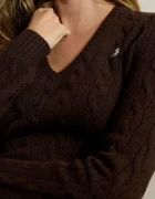 Polo Ralph Lauren пуловер дамски от вълна кафяв 211971866