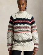 Polo Ralph Lauren пуловер дамски с вълна бежов 211B23912