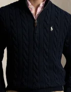 Polo Ralph Lauren пуловер мъжки от памук тъмносин 710810841
