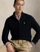 Polo Ralph Lauren пуловер мъжки от памук тъмносин 710810841