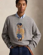 Polo Ralph Lauren пуловер мъжки от вълна сив 710B28590