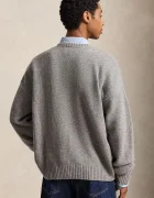 Polo Ralph Lauren пуловер мъжки от вълна сив 710B28590