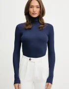 Polo Ralph Lauren Пуловер в тъмносиньо от лека материя с поло 211976982