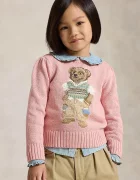 Polo Ralph Lauren пуловер за деца от памук розов 312B17822001